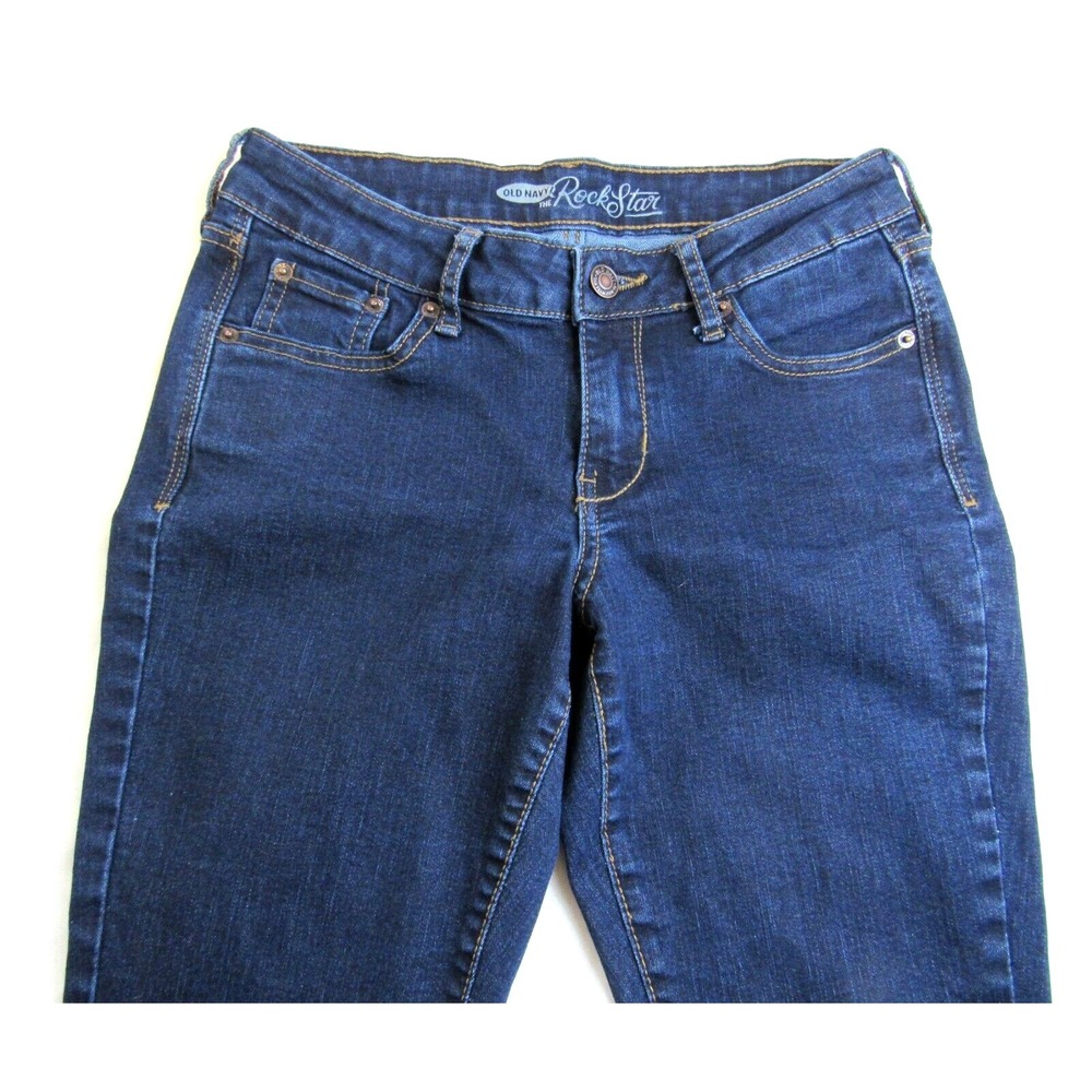 Old Navy Rockstar Skinny Jeans Dark Wash Women's Size 4 - Picture 3 of 5